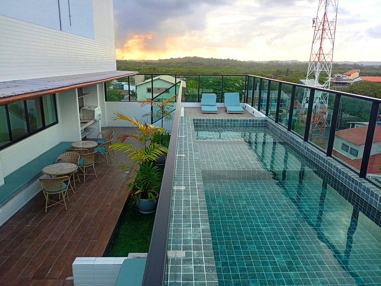 Mahrak Villa Maracaípe: Rooftop com Piscina a 150m do Mar